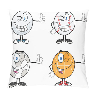 Personality  Sport Ball Giving A Thumb Up. Pillow Covers