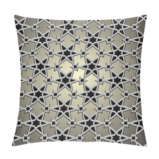 Personality  Metallic Pattern On Islamic Motif Pillow Covers