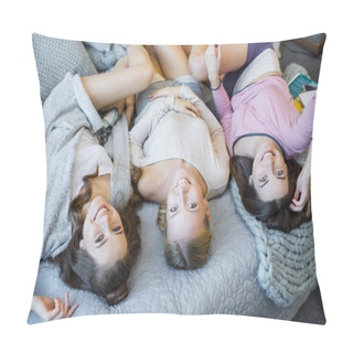 Personality  Young Women On Bed Pillow Covers