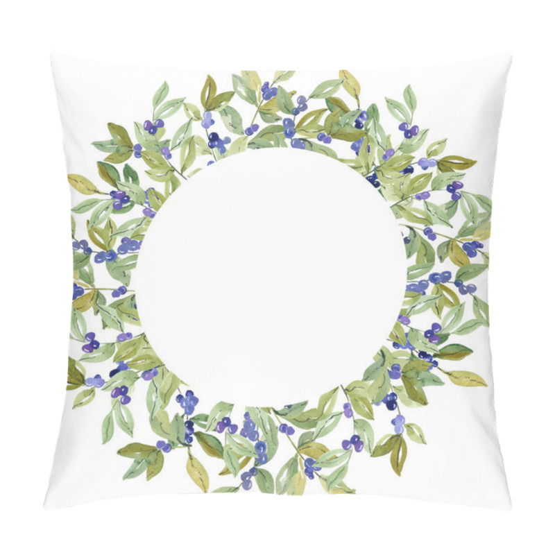 Personality  Watercolor  floral  blueberry frame. Could be used for wedding invites, autumn festivals, sales,  greeting cards, back to school cards and other autumn events. pillow covers