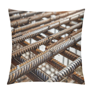 Personality  Industrial Background. Preparation For Pouring Concrete. Constru Pillow Covers