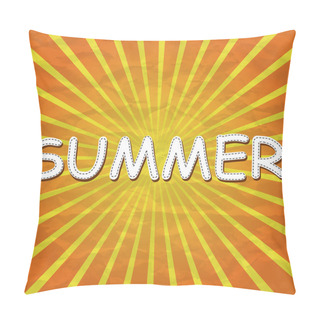 Personality  Yellow Background With The Word Summer Pillow Covers