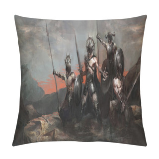 Personality  General Leading His Army In War Pillow Covers