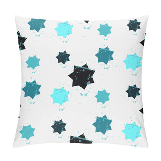 Personality  Grunge Colorful Geometric Seamless Pattern Pillow Covers