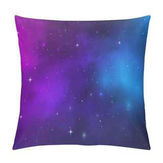 Personality  Space Galaxy Nebula, Stardust And Starry Universe Sky, Vector Background. Space Sky With Stars Shine In Cosmic Clouds, Blue And Purple Starry Light Glow Or Stardust Flares In Galaxy Nebula Pillow Covers