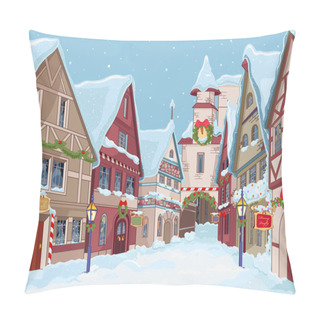 Personality  Christmas Town Pillow Covers