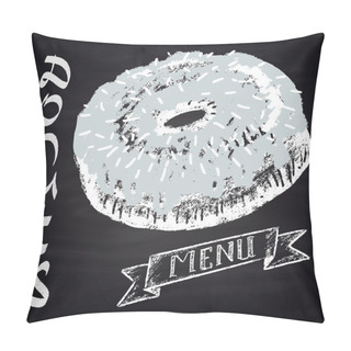 Personality Chalk Painted Donuts Menu Pillow Covers