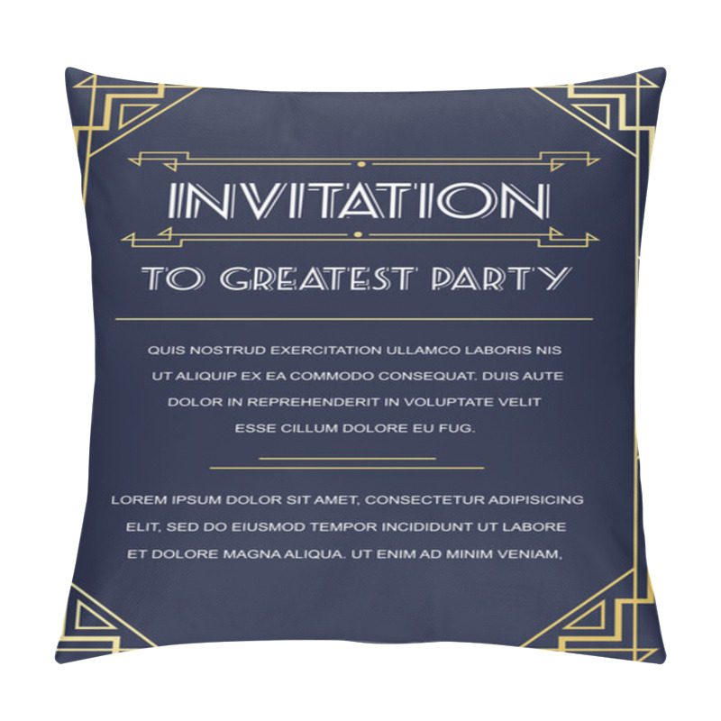 Personality  Vintage Style Invitation for Wedding Party pillow covers