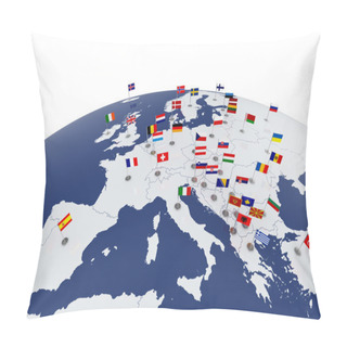 Personality  Europe Map Pillow Covers