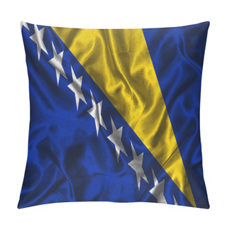 Personality  Silk Flag Of Bosnia And Herzegovina Pillow Covers