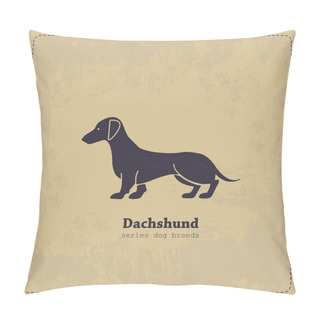 Personality  Vintage Dachshund Poster Pillow Covers