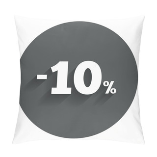 Personality  10 Percent Discount Sign Icon. Sale Symbol. Pillow Covers