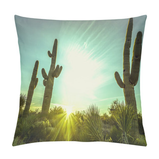 Personality  Desert Sunset Over Valley Of The Sun Pillow Covers