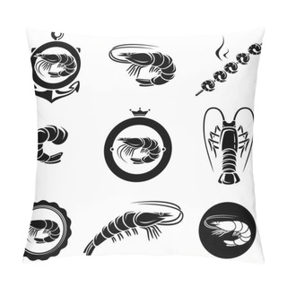 Personality  Shrimp Set. Pillow Covers