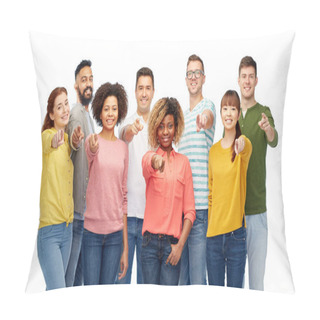 Personality  International Group Of People Pointing On You Pillow Covers