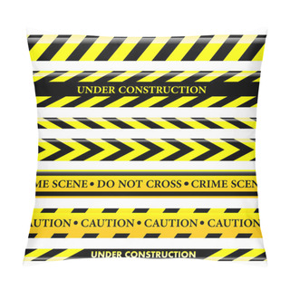 Personality  Set Of Danger And Police Lines Pillow Covers