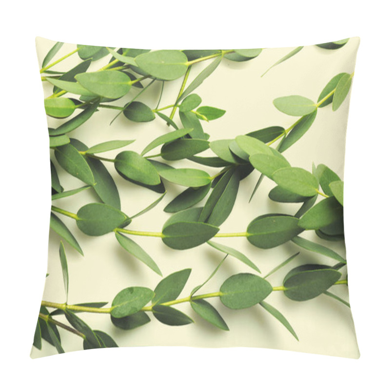 Personality  Green eucalyptus branches pillow covers