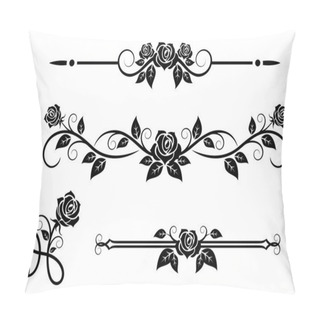 Personality  Rose Flowers With Vintage Elements Pillow Covers