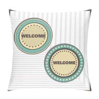Personality  Vintage Labels Vector Illustration  Pillow Covers
