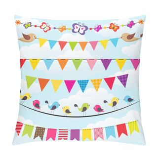 Personality  Bunting And Garland Set On The Sky Pillow Covers