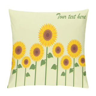 Personality  Yellow Sunflowers Vector Pillow Covers