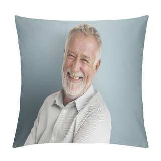 Personality  Elderly Man Smiling Pillow Covers