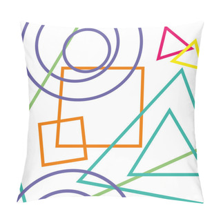 Personality  Abstract Geometric Figures Background. Seamless Texture Pillow Covers