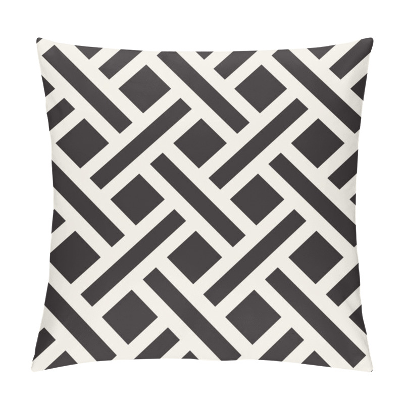 Personality  Vector seamless geometric pattern. Stylish abstract background. Repeating interwoven lines design. pillow covers