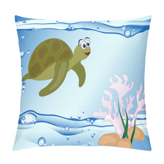 Personality  Turtle And Coral Pillow Covers