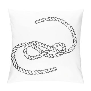 Personality  Icon Of Rope. Hand Drawn Sketch Design. Vector Illustration. Pillow Covers