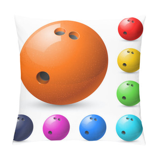 Personality  Set Of Bowling Balls Pillow Covers