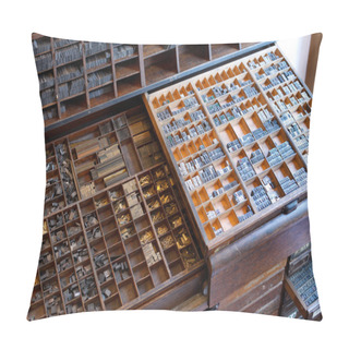 Personality  Printing Press Letters And Accessories Pillow Covers