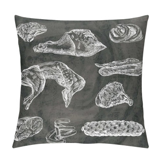 Personality  Natural Meat And Products Made From It Pillow Covers