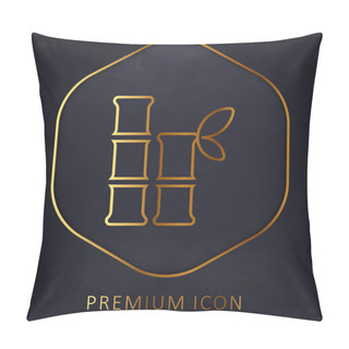 Personality  Bamboo Golden Line Premium Logo Or Icon Pillow Covers