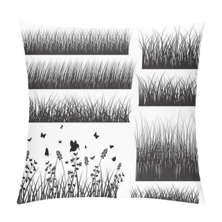 Personality  Black Shape Grasses With Insect Pillow Covers