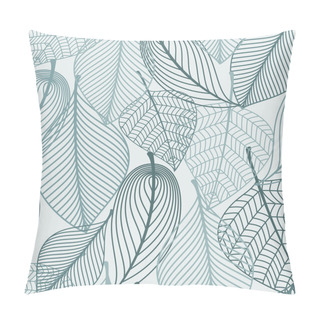 Personality  Delicate Skeleton Leaves Seamless Pattern Pillow Covers