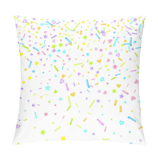 Personality  Sprinkles Grainy. Cupcake Dessert Bakery Confetti Pillow Covers