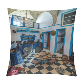 Personality  Preserved Typical Tunisian Kitchen In Kairouan. Pillow Covers