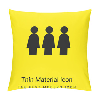 Personality  Activism Minimal Bright Yellow Material Icon Pillow Covers