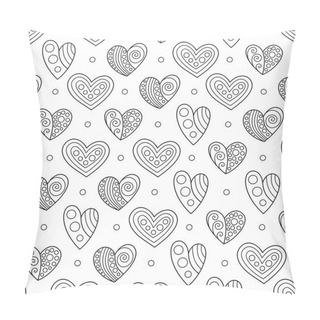 Personality  Seamless Black And White Pattern For Anti-Stress Therapy. Pillow Covers
