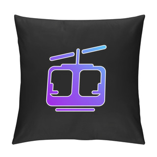 Personality  Aerial Lift Blue Gradient Vector Icon Pillow Covers