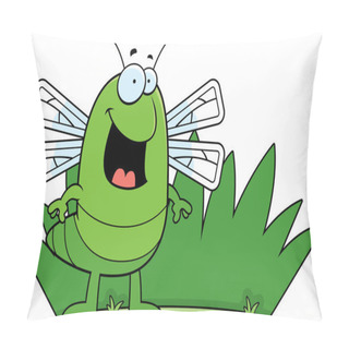 Personality  Cartoon Dragonfly Grass Pillow Covers