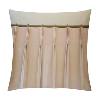 Personality  The Pink Curtains With Ring-top Rail Curtain Pillow Covers