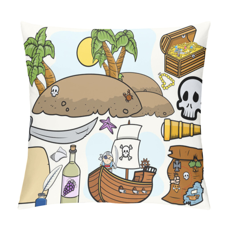 Personality  Pirate Vector Illustrations Pillow Covers