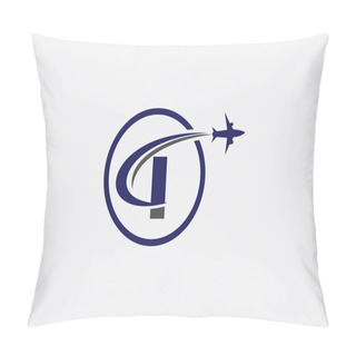 Personality  Tour And Travel Logo Design, Airline Agency Symbol And Aviation Company Monogram Logo Vector With Letters Pillow Covers