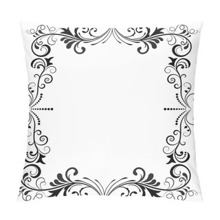 Personality  Black And White Vintage Vertical Vector Frame. Pillow Covers