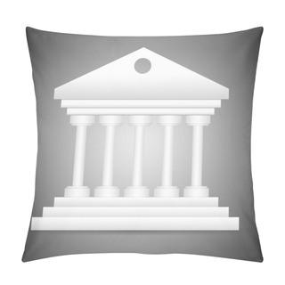 Personality  A Vector Illustration Of A Classical Style White Marble Temple Pillow Covers