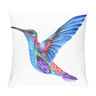 Personality  Hummingbird Watercolor Painting. Pillow Covers