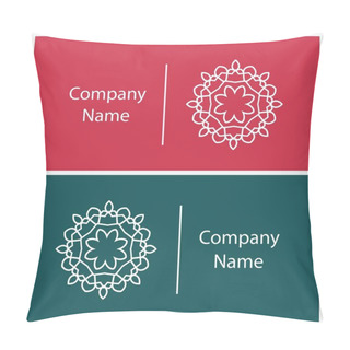 Personality  Card Template With Circular Logo Pillow Covers