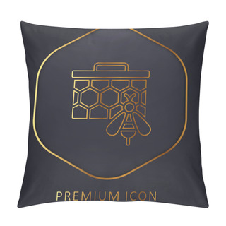 Personality  Bees Golden Line Premium Logo Or Icon Pillow Covers